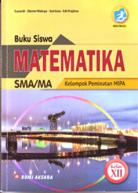 Matematika SMA/MA Kelompok Peminatan MIPA