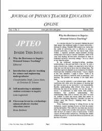 Journal of Physics Teacher Education Online Volume 5, Number 3 Winter 2010