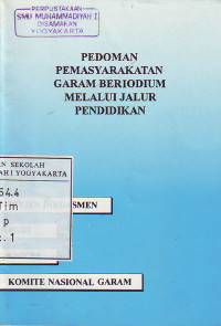 Pedoman Pemasyarakatan Garam Beriodium melalui Jalur Pendidikan (1996)