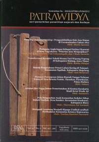 Patrawidya: Seri Penerbitan Penelitian Sejarah Dan Budaya