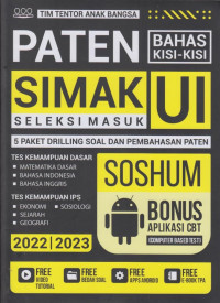 Paten bahas kisi-kisi simak UI SOSHUM 2022-2023