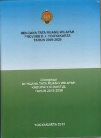 Rencana Tata Ruang Wilayah Propinsi DIY Tahun 2009/2010