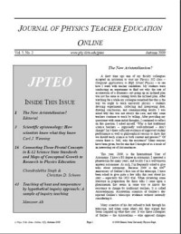 Journal of Physics Teacher Education Online Volume 5, Number 2 Autumn 2009