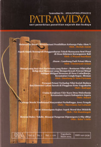 Patrawidya: Seri Penilaian Penelitian Sejarah Dan Budaya Vol.15 No.1
