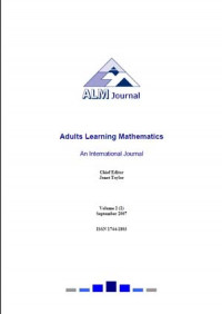 Adults Learning Mathematics – an International Journal Volume 2 (2) September 2007