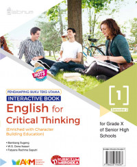 Image of English for critical thinking (enriched with character building education)
